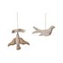 Handmade Canvas Bird Ornament with Embroidery & French Knots
